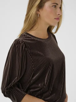 Kaffe Damen Bluse langarm KAcaca in mocca