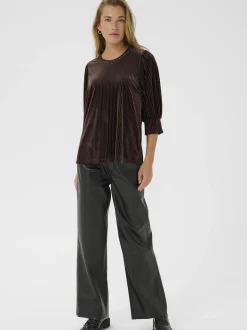 Kaffe Damen Bluse langarm KAcaca in mocca