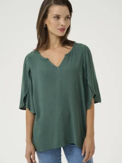 Kaffe Damen Blusenshirt KAmona in grün
