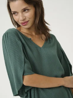 Kaffe Damen Blusenshirt KAmona in grün