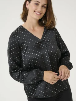 Kaffe Damen Bluse ärmellos KAluna in schwarz