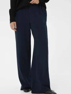 Kaffe Damen Casual Hose KAbeatrice Elastische Taille in blau