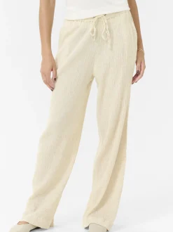Kaffe Damen Casual Hose KAgitte Elastische Taille in kitt