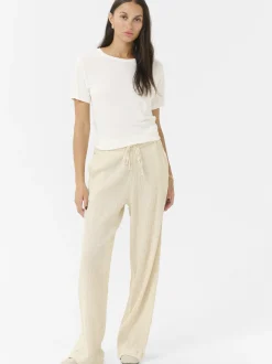 Kaffe Damen Casual Hose KAgitte Elastische Taille in kitt