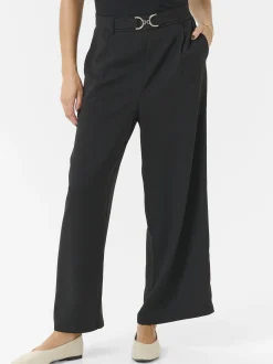 Kaffe Damen Casual Hose KAillis Hohe Taille in schwarz