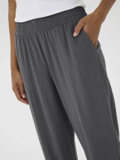 Kaffe Damen Casual Hose KAliny Hohe Taille in anthrazit