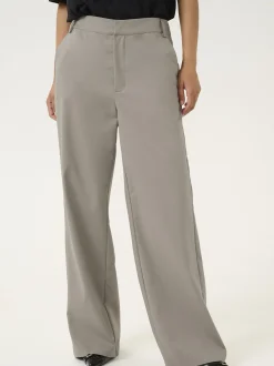 Kaffe Damen Casual Hose KAloraine Hohe Taille in grau