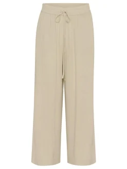 Kaffe Damen Casual Hose KAmilia Elastische Taille in beige