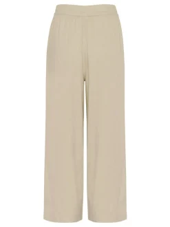 Kaffe Damen Casual Hose KAmilia Elastische Taille in beige