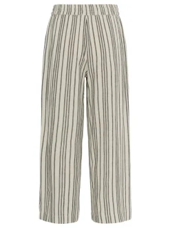 Kaffe Damen Casual Hose KAmilia Elastische Taille in sand schwarz