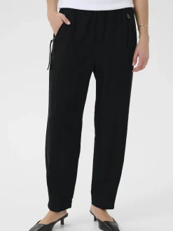 Kaffe Damen Casual Hose KAsonja Elastische Taille in schwarz