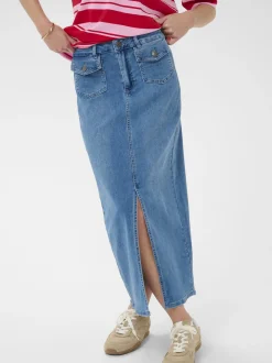 Kaffe Damen Denimrock KAandrea in medium stone denim