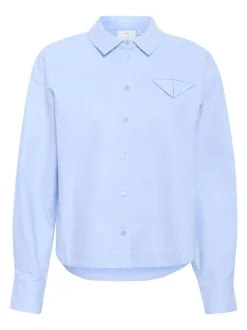 Kaffe Damen Hemdbluse KAosita in blau