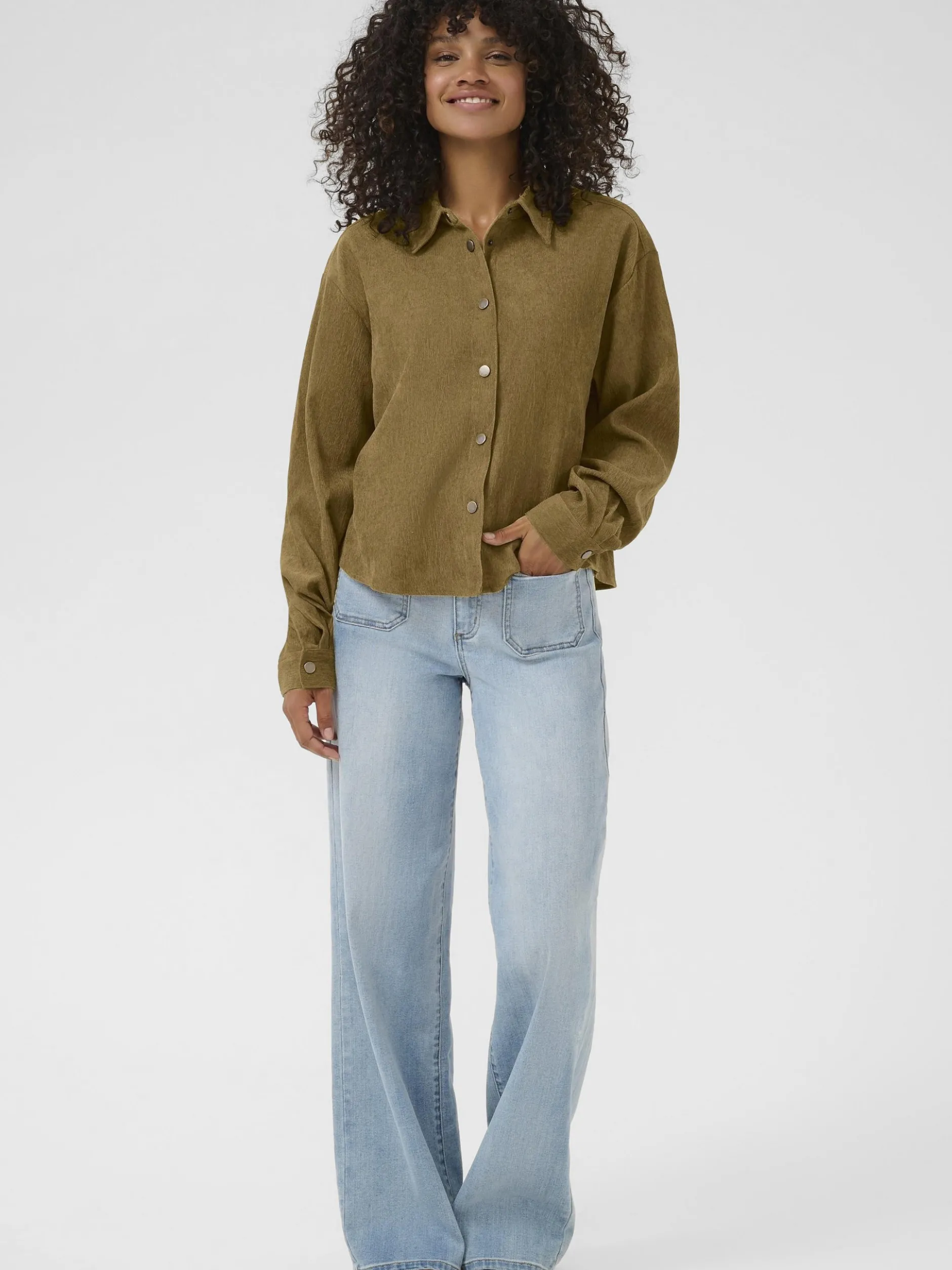Kaffe Damen Hemdbluse KAvera in braun