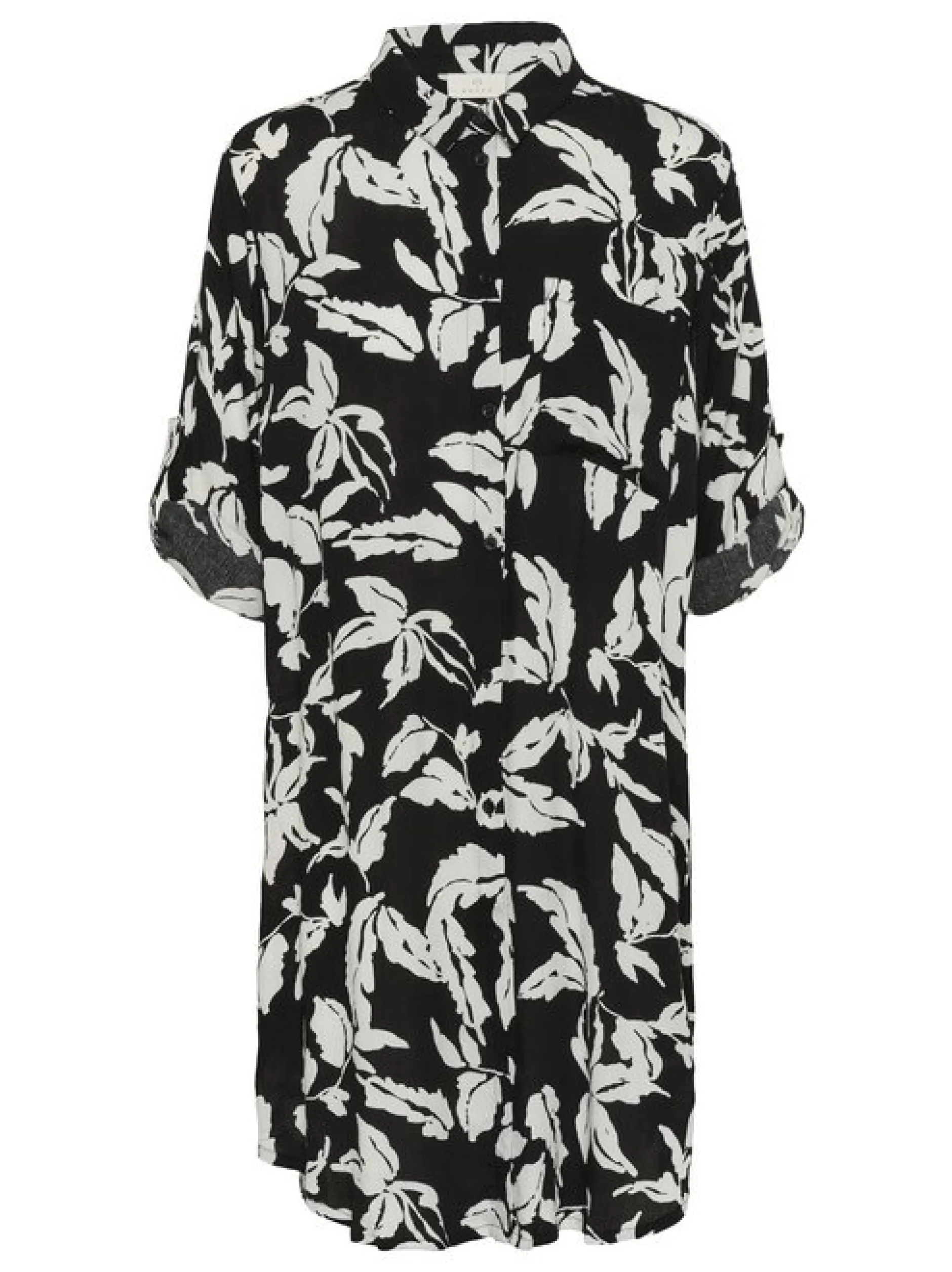 Kaffe Damen Hemdblusenkleid KAhildur in schwarz