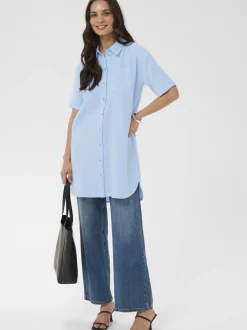 Kaffe Damen Hemd KAvafla in blau