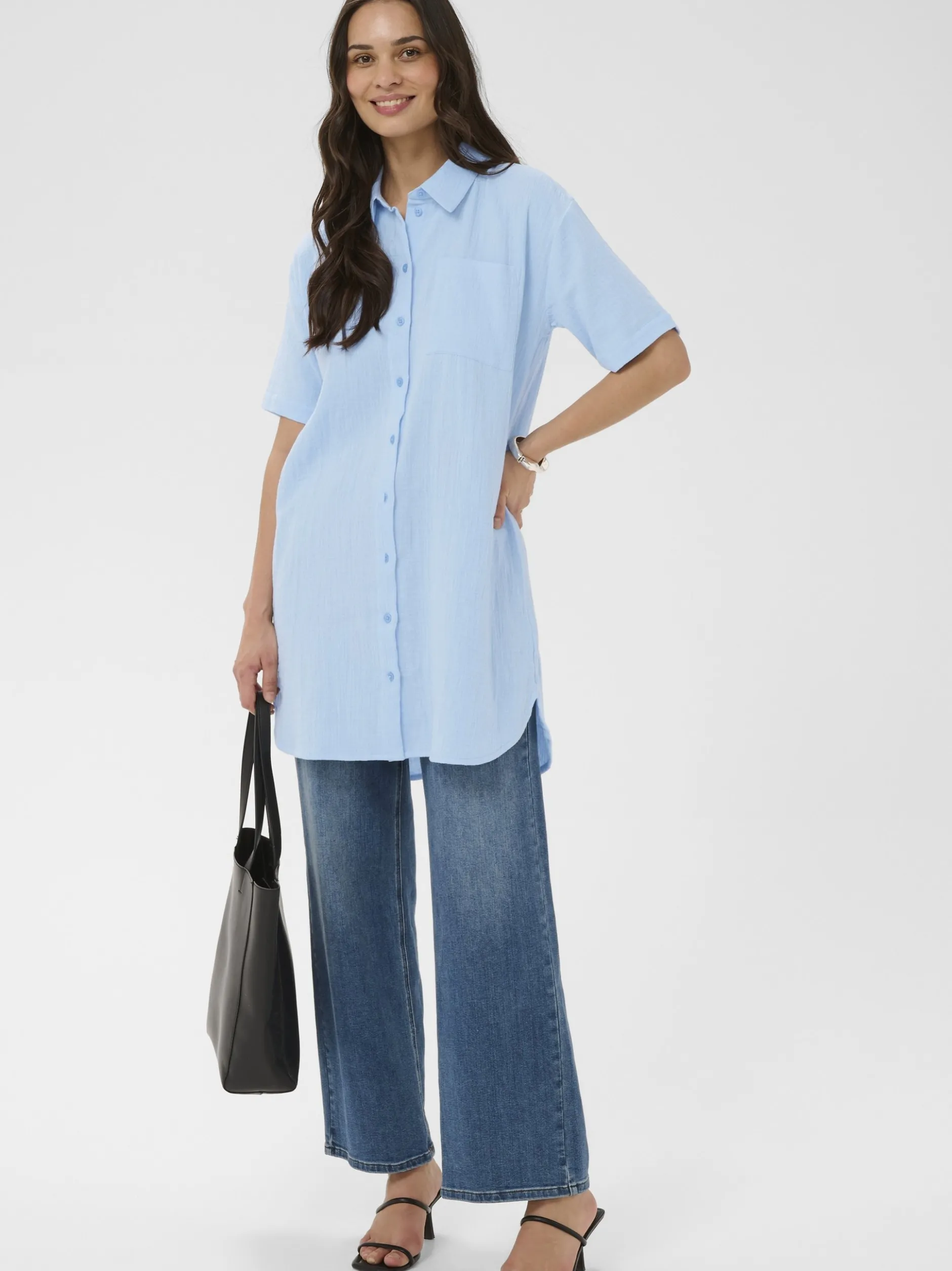 Kaffe Damen Hemd KAvafla in blau