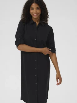 Kaffe Damen Hemdkleid KANaya in schwarz