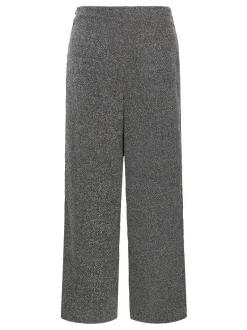 Kaffe Damen Hose KAalba Hohe Taille in anthrazit