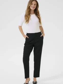 Kaffe Damen Hose KAhella Hohe Taille in schwarz