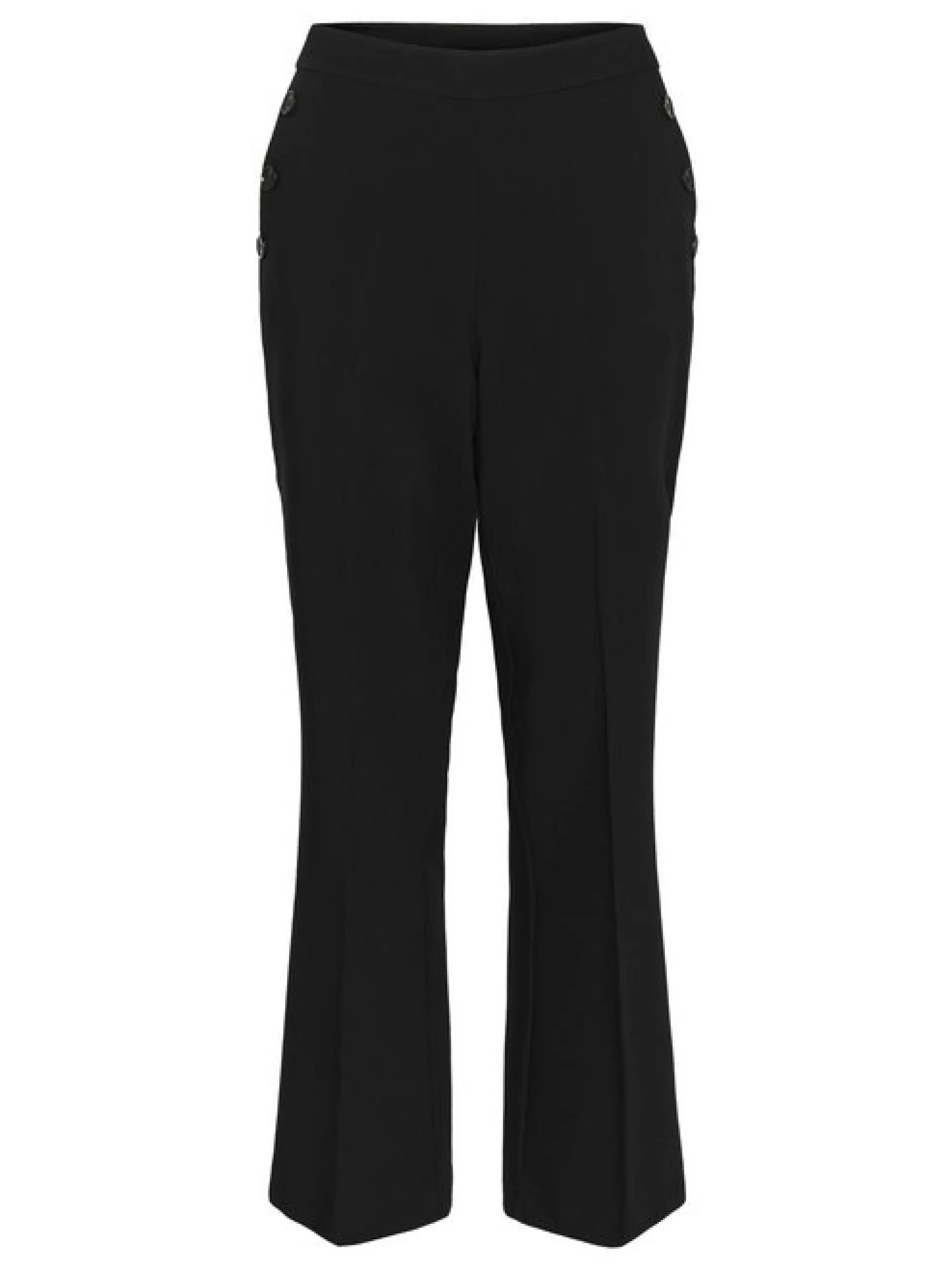 Kaffe Damen Hose KAhella Hohe Taille in schwarz