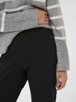 Kaffe Damen Hose KAhella Hohe Taille in schwarz