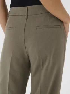 Kaffe Damen Hose KAmerle Hohe Taille in braun