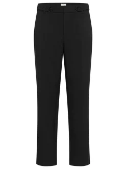 Kaffe Damen Hose KAmerle Hohe Taille in schwarz