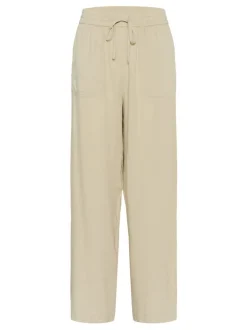 Kaffe Damen Hose KAmilia Hohe Taille in beige