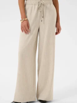 Kaffe Damen Hose KAomila in kitt