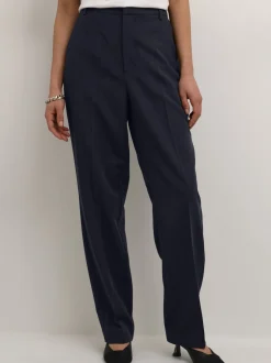 Kaffe Damen Hose KAsakura Hohe Taille in schwarz
