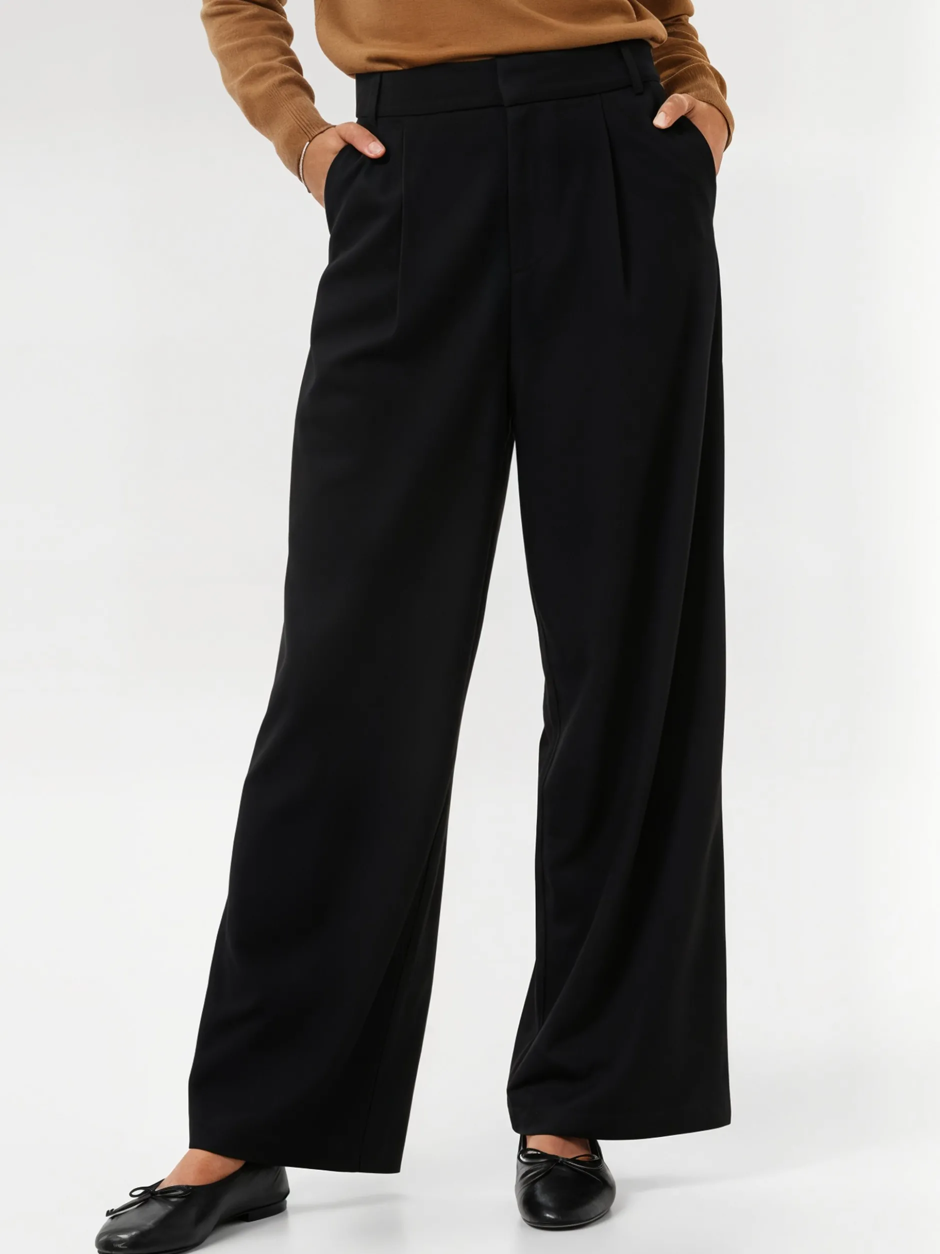 Kaffe Damen Hose KAvaleria Hohe Taille in schwarz