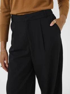 Kaffe Damen Hose KAvaleria Hohe Taille in schwarz