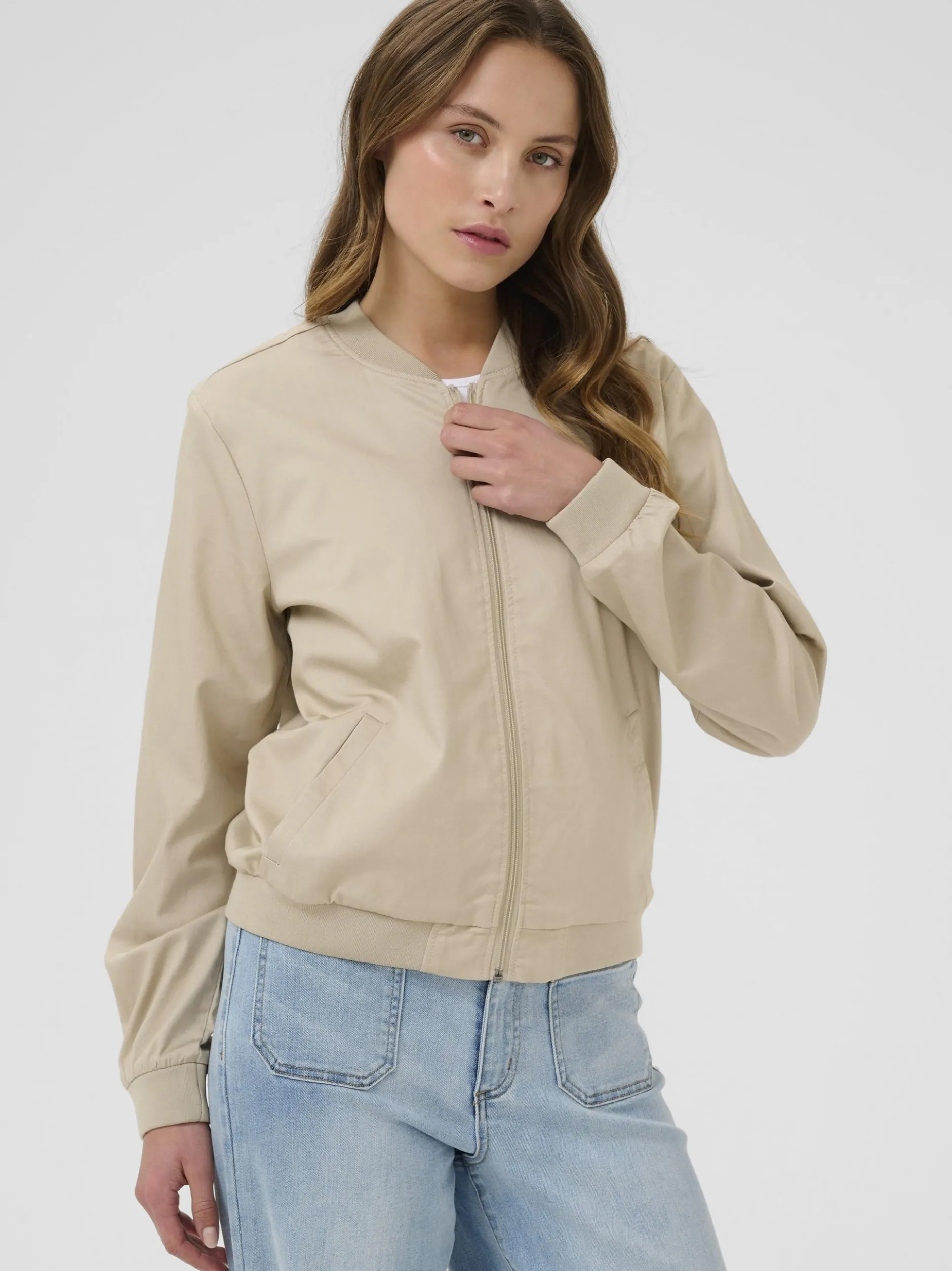 Kaffe Damen Jacke KAlea in beige
