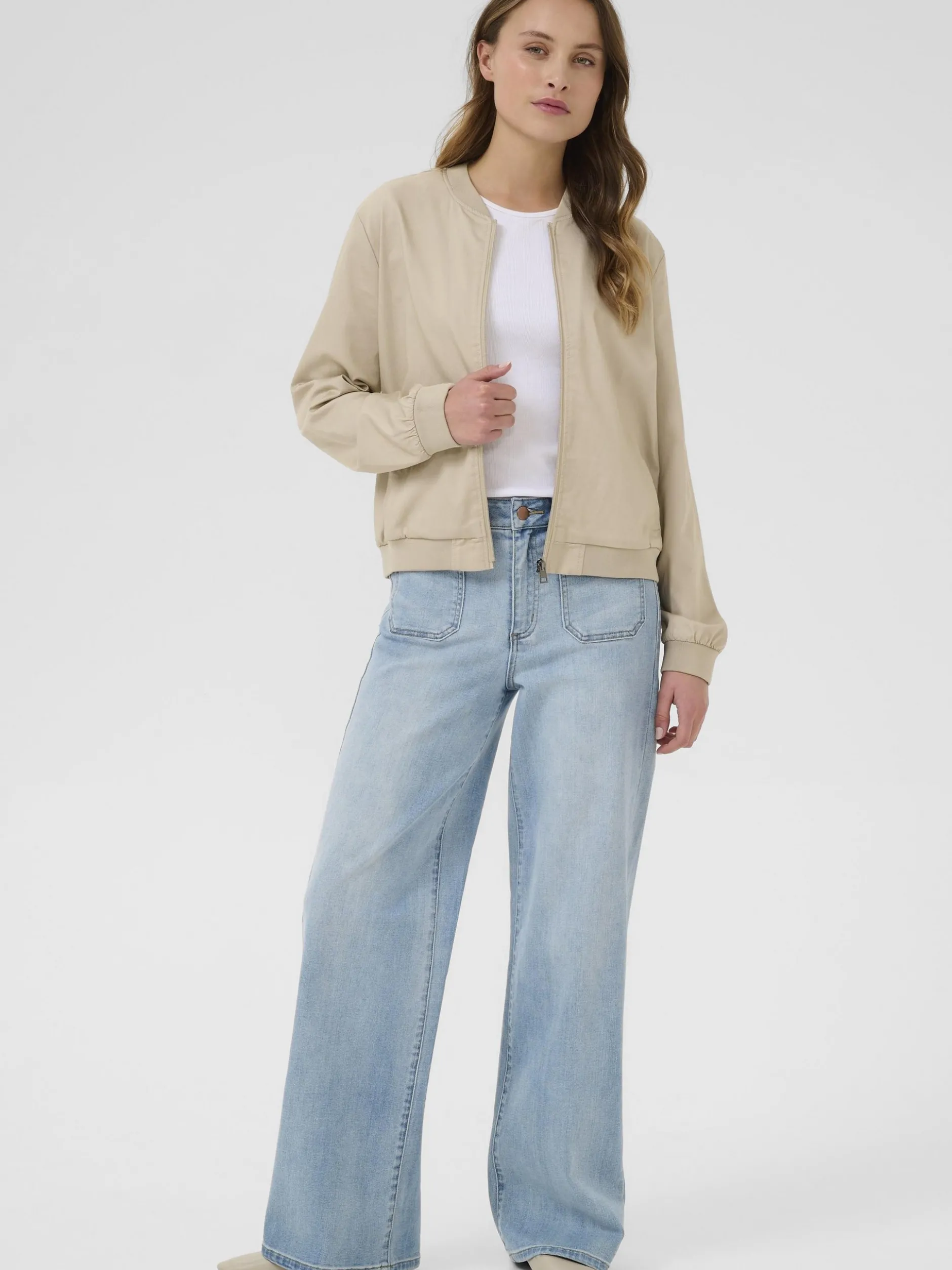 Kaffe Damen Jacke KAlea in beige
