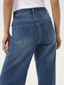Kaffe Damen Jeans KAkarla Hohe Taille in blau