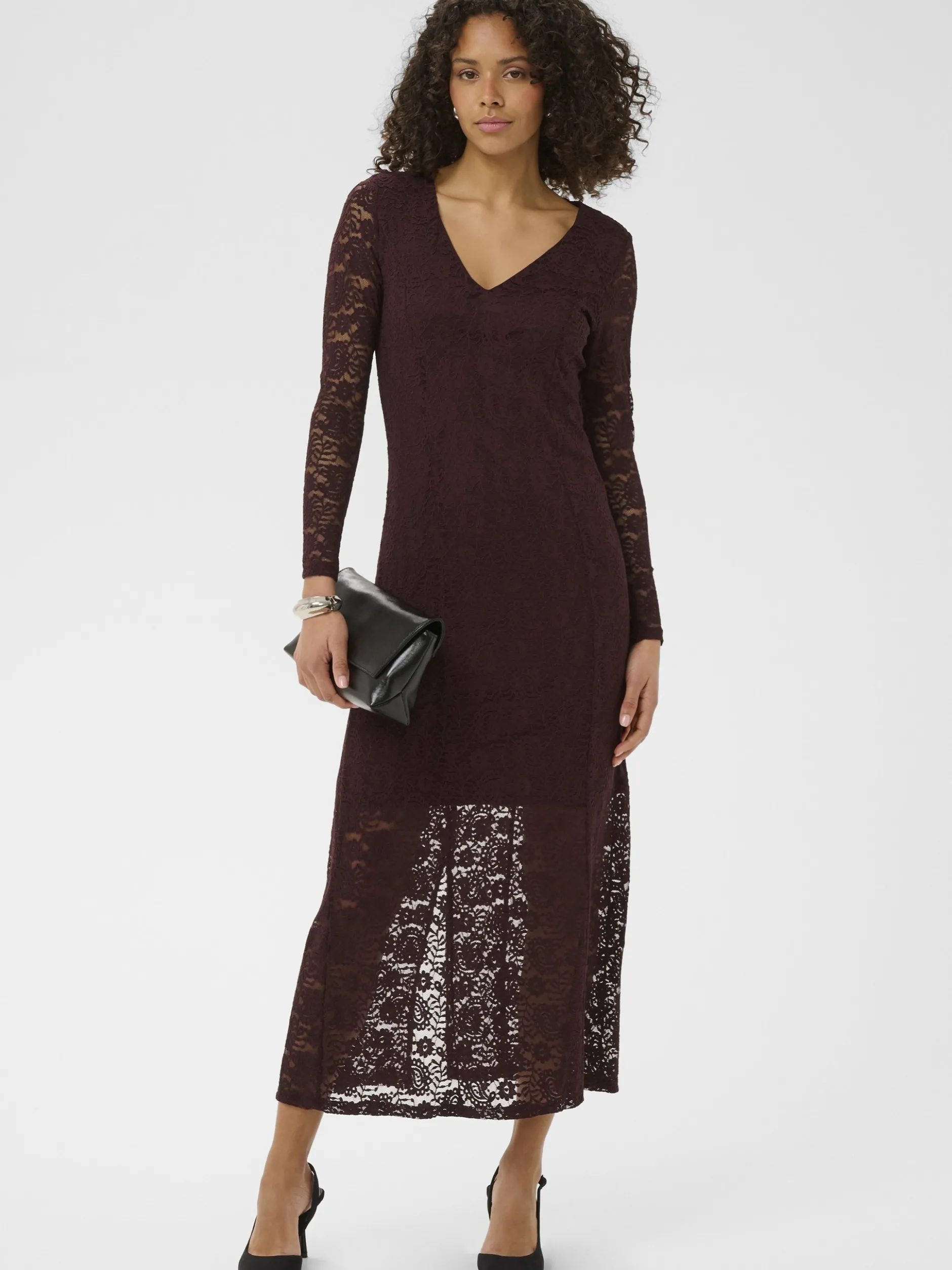 Kaffe Damen Jerseykleid KAlouisa in mocca