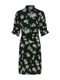 Kaffe Damen Kleid KAdina in schwarz weiß