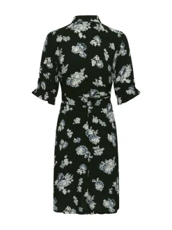 Kaffe Damen Kleid KAdina in schwarz weiß