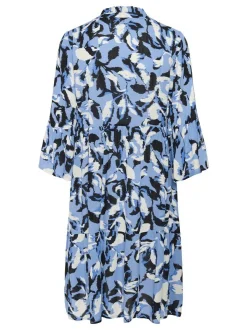 Kaffe Damen Kleid KAedita in blau