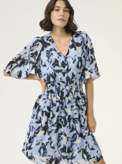 Kaffe Damen Kleid KAelina in blau