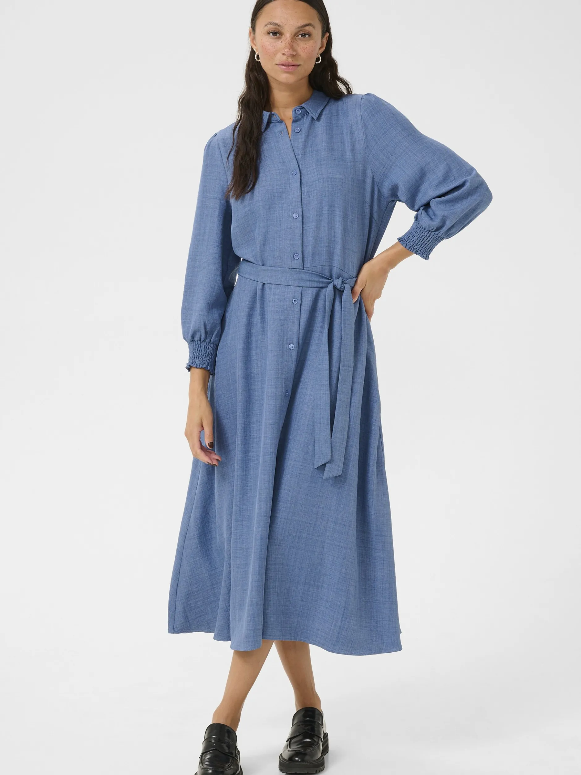 Kaffe Damen Kleid KAellen in blau