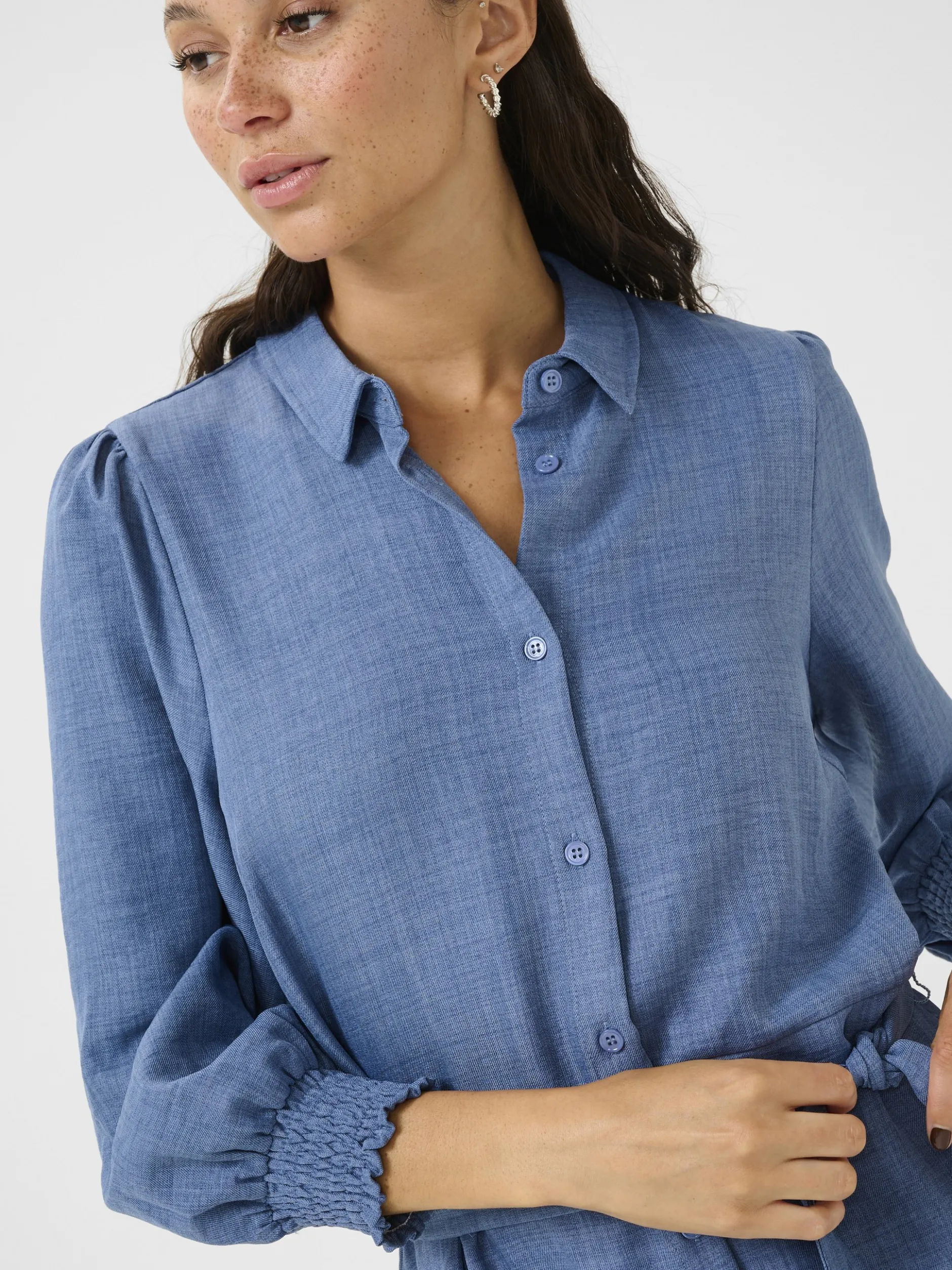 Kaffe Damen Kleid KAellen in blau