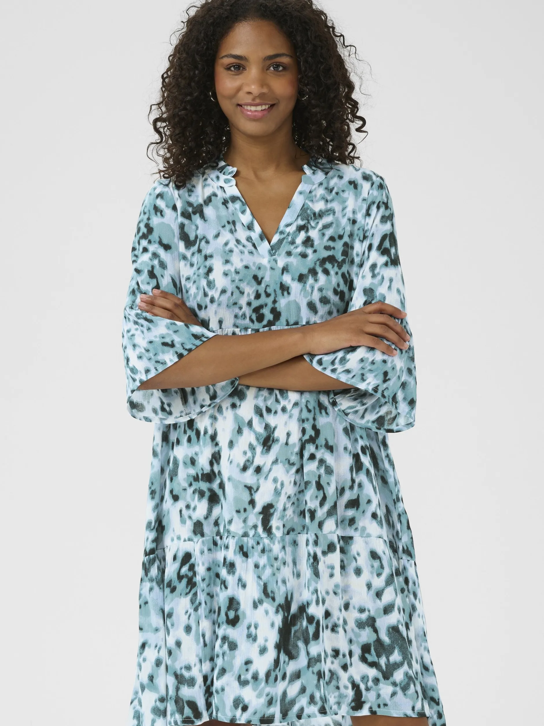Kaffe Damen Kleid KAhera in petrol