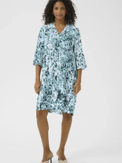 Kaffe Damen Kleid KAhera in petrol