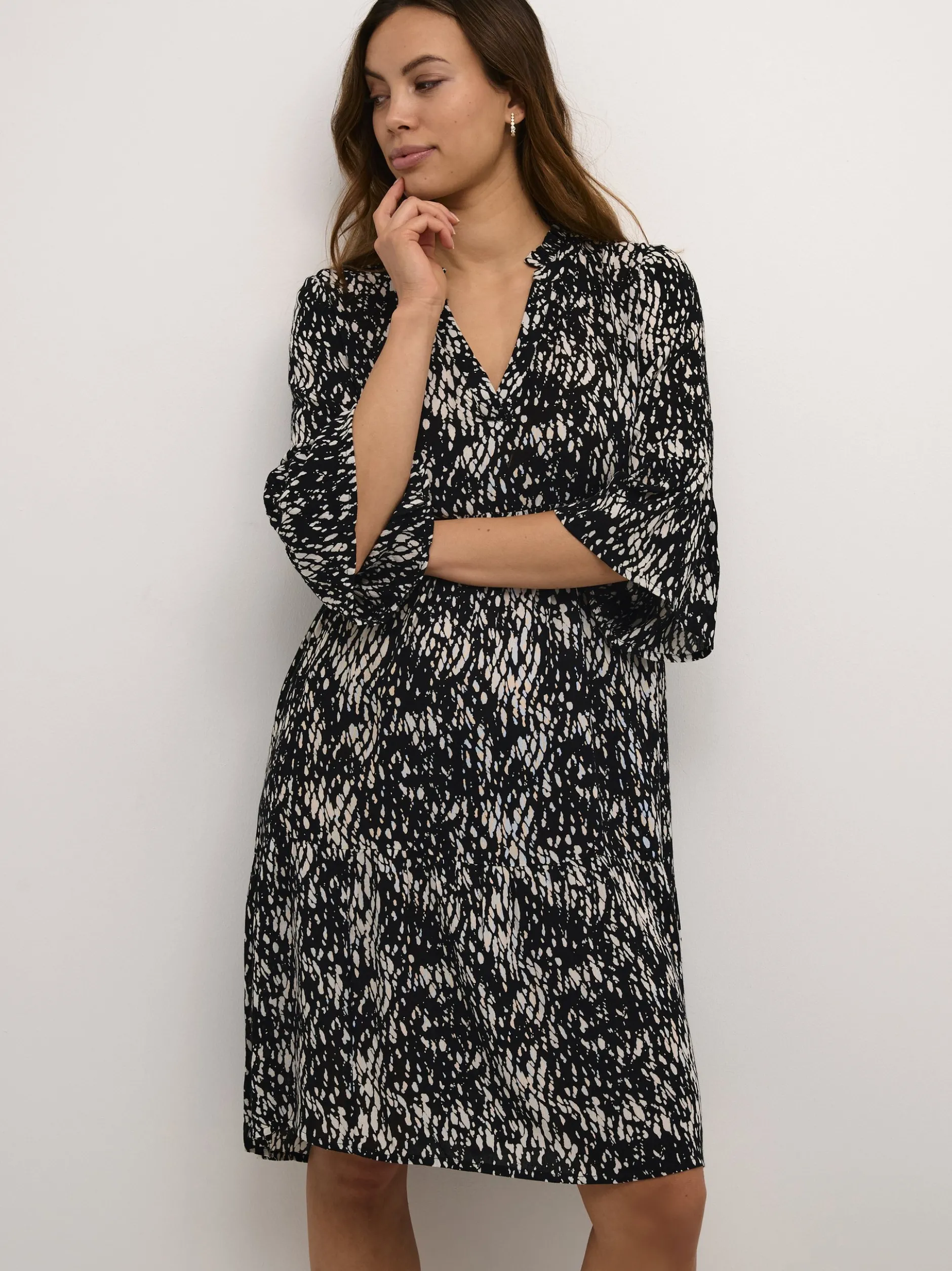 Kaffe Damen Kleid KAhera in schwarz