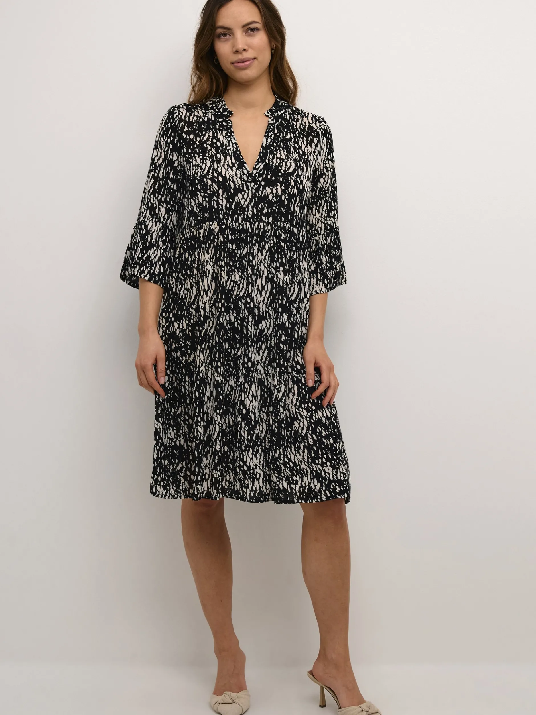 Kaffe Damen Kleid KAhera in schwarz