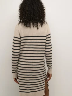 Kaffe Damen Kleid KAjuno in ecru mehrfarbig