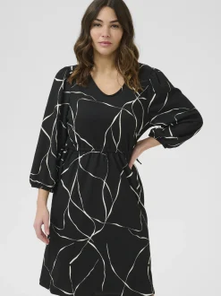Kaffe Damen Kleid KAkatrine in schwarz