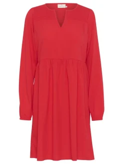 Kaffe Damen Kleid KAlinda in rot